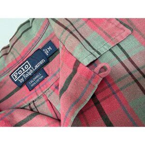 Vintage Polo Ralph Lauren Caldwell Loop Collar Shirt Men M Short Sleeve 90's Y2K